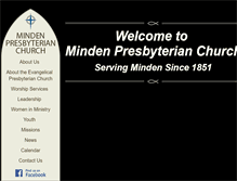 Tablet Screenshot of mindenpresbychurch.com